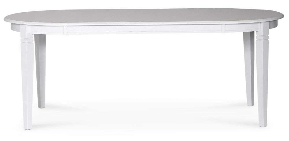 Sandhamn ovalt matbord 200x95 cm - Vit
