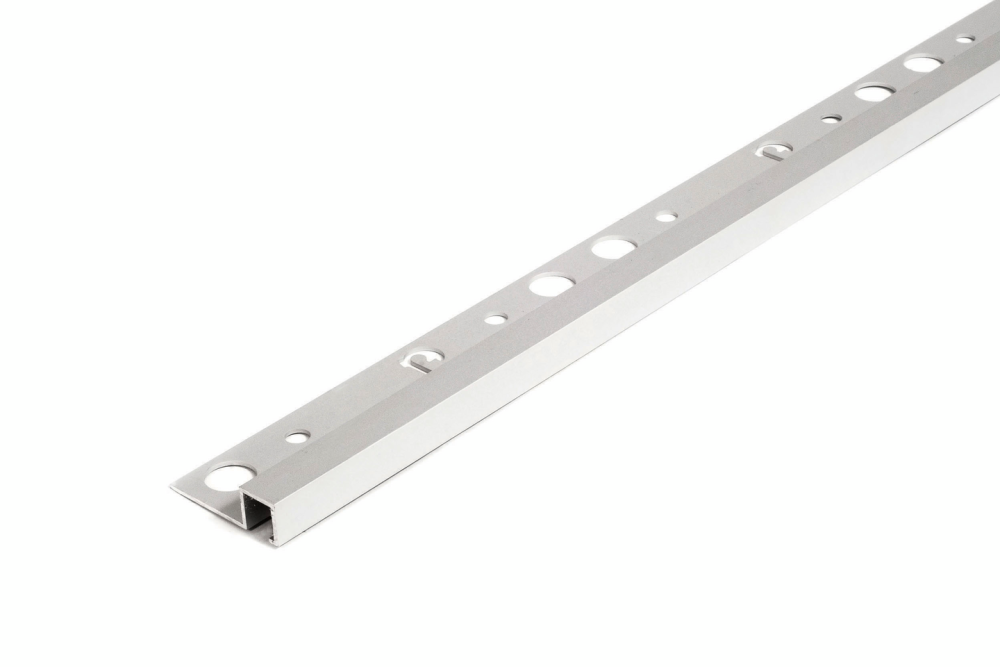 KAKELPROFIL D-PROFILE MATT SILVER I, METALL REKTANGULÄR 10MM 250CM