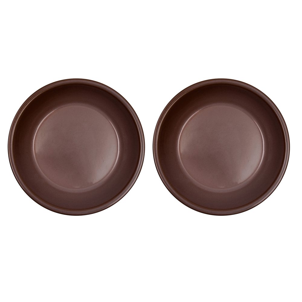 Yuka djup tallrik Ø19 cm 2-pack, Dark (brun)