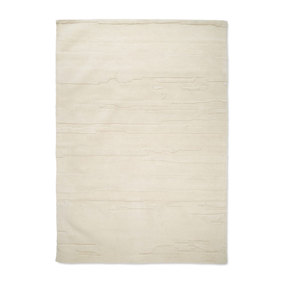 Carved ullmatta 250x350 cm, Ivory