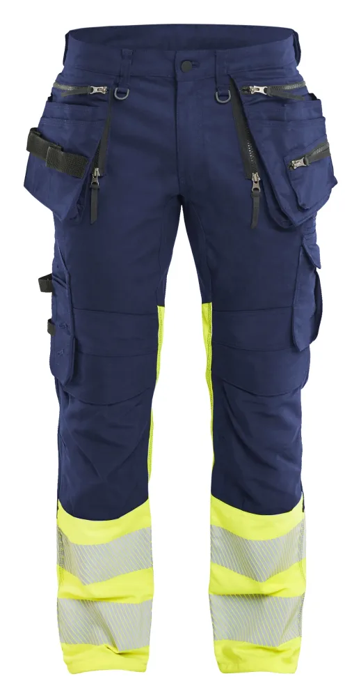 Blåkläder 113011499933C48 Arbetsbyxa varsel, svart/gul Svart/gul - Bild 2