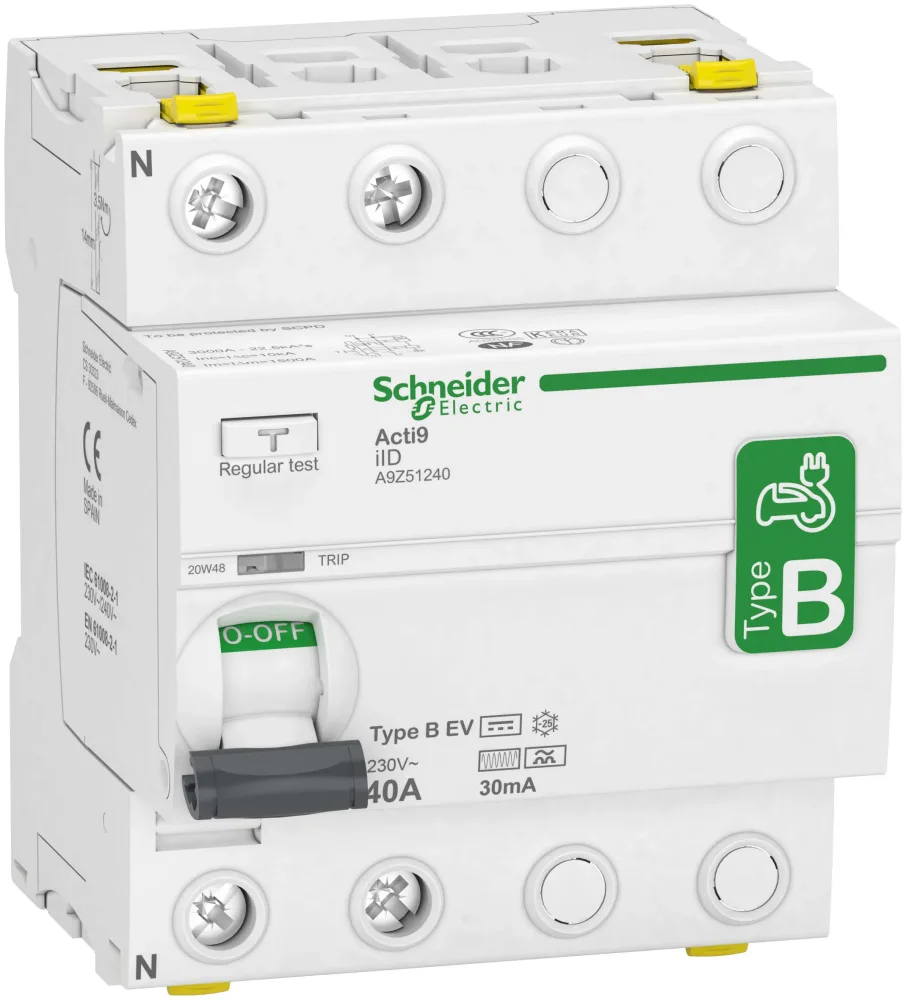 Schneider Electric Acti9 iID Jordfelsbrytare B-EV, 2-polig 25A, 30mA