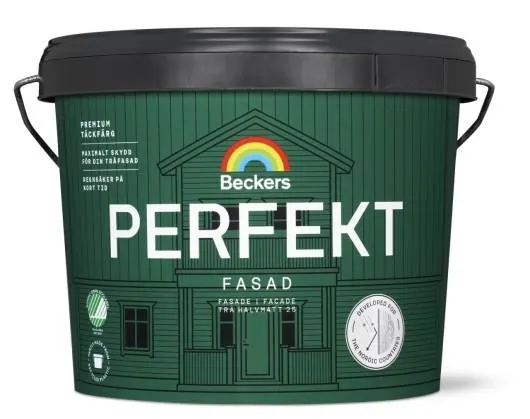 Beckers Perfekt Fasad Fasadfärg halvmatt Faluröd