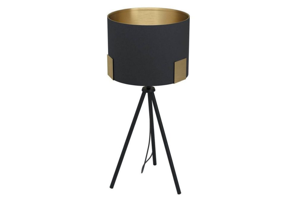 Golvlampa Eglo Tortola 1 Svart/Mässing