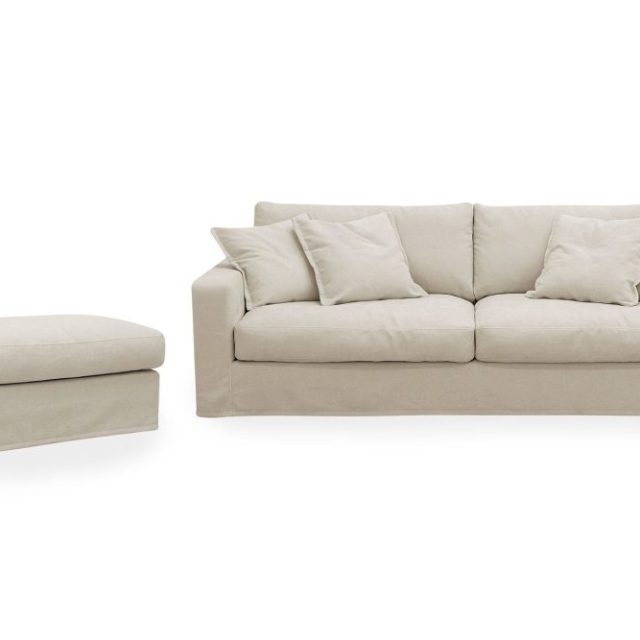Valencia Extra Djup 3-sits soffa + fotpall med avtagbar och tvättbar klädsel