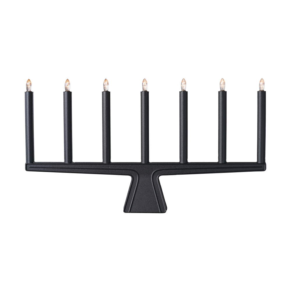 Stella 7 adventsljusstake 60 cm, Svart
