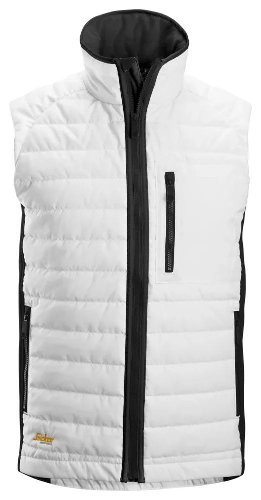 Snickers Workwear 4512-0904 AllroundWork Väst stretch, vit/svart 2XL