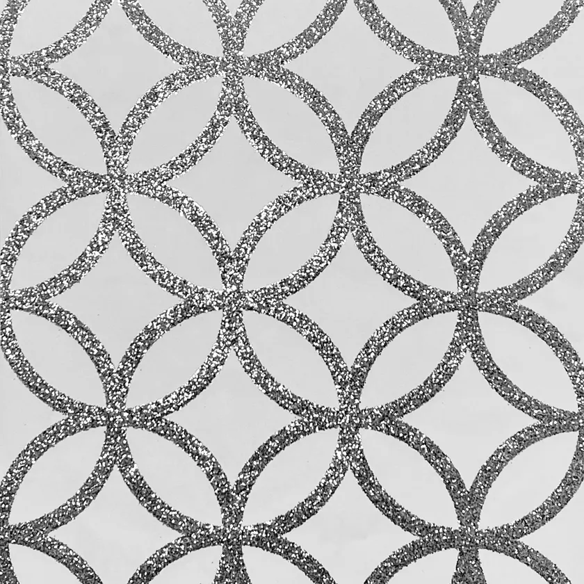 Sequin Geo White/Silver