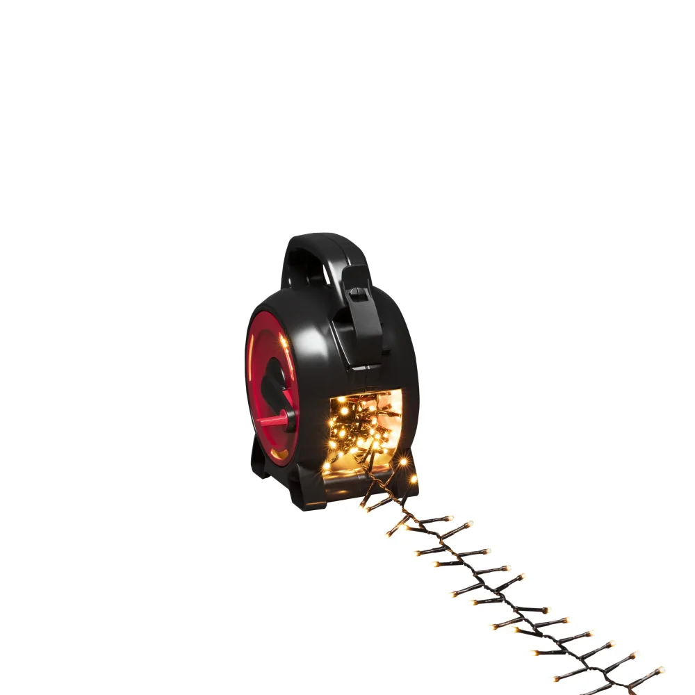 Konstsmide 3844-800 Sladdvinda amber cluster, svart kabel 8.78 m