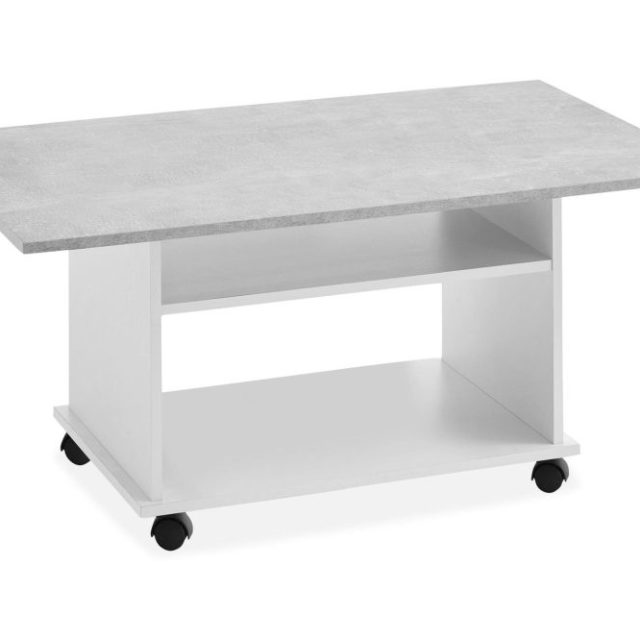 Azur Soffbord 100 cm med Förvaring Hylla på Hjul