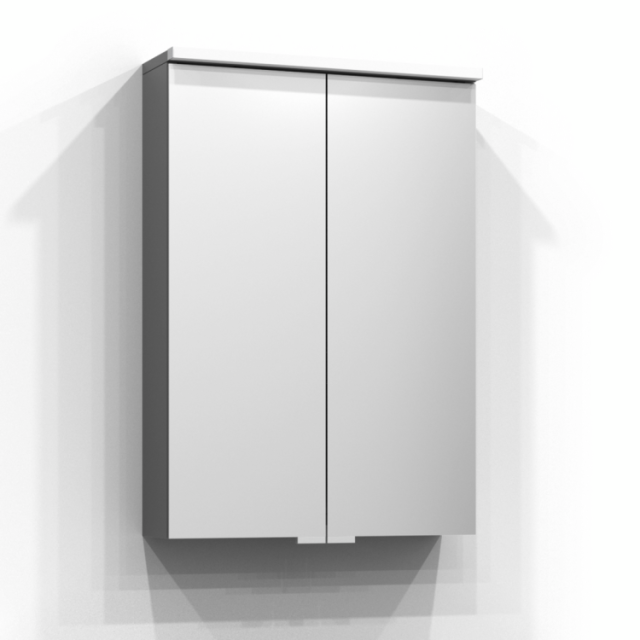 SPEGELSKÅP SVEDBERGS BLOC GRÅ LED EL 2HYLL 50X71,6X15,1CM