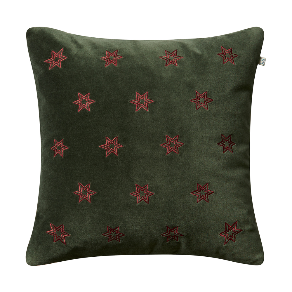 Star kuddfodral 50x50 cm, Forest green