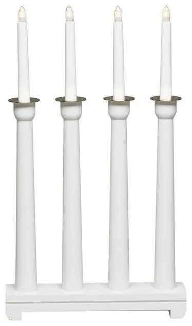Konstsmide 3975-210 Adventsljusstake 4 ljus Vit