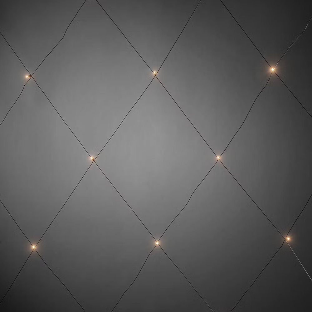 Nät 64 Varmvit LED 2x2m IP44 Svart Konstsmide