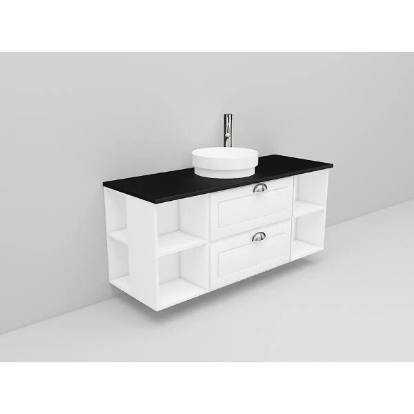 Badrumsmöbel Flexline Modell 183 120cm, Vit, Fasad Ram | Stuvbutiken - Bild 2