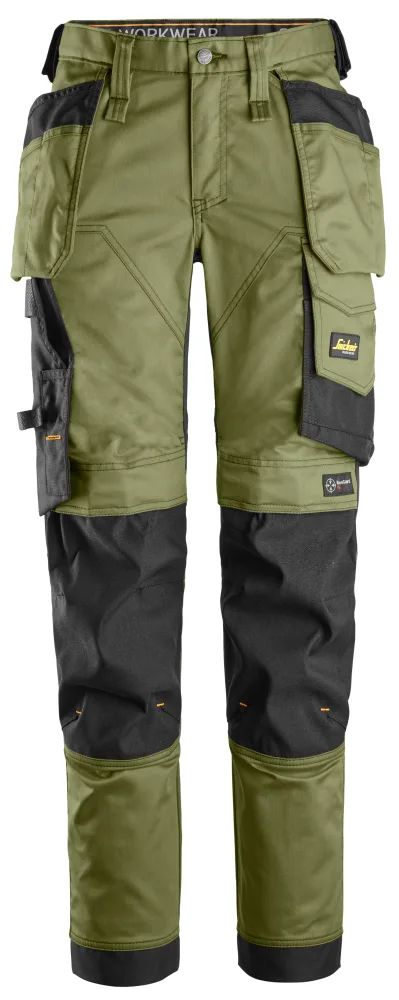 Snickers Workwear 6247-3104 Arbetsbyxa khakigrön/svart 32