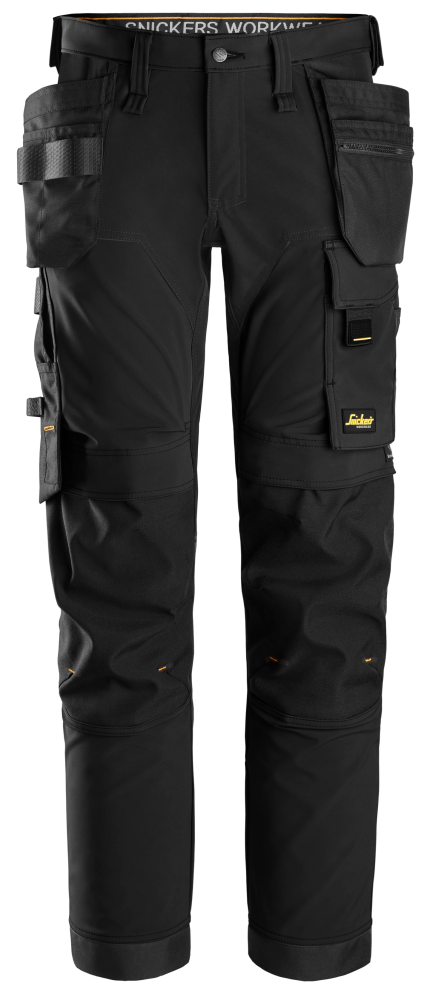 STRETCHBYXA SNICKERS WORKWEAR 6275 SVA/SVA 104, SVART/SVART HÖLSTERFICKOR