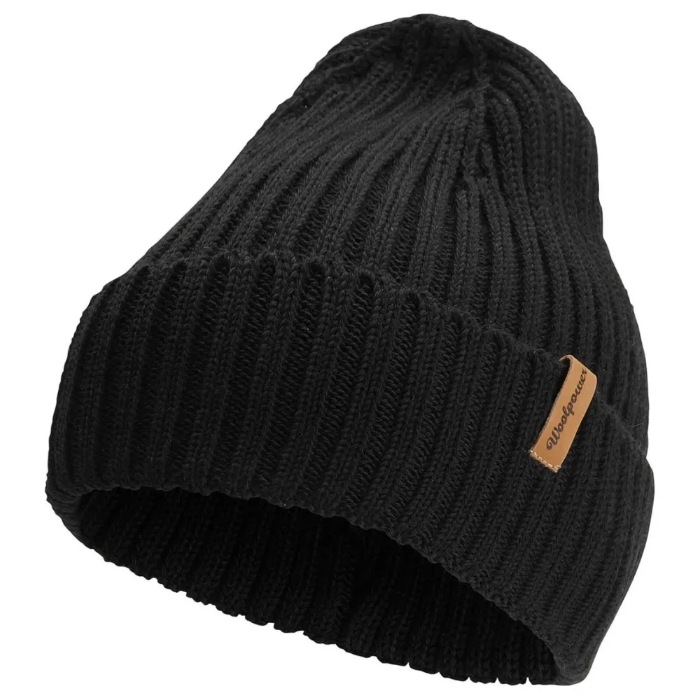 Woolpower Beanie Rib Mössa svart, one size