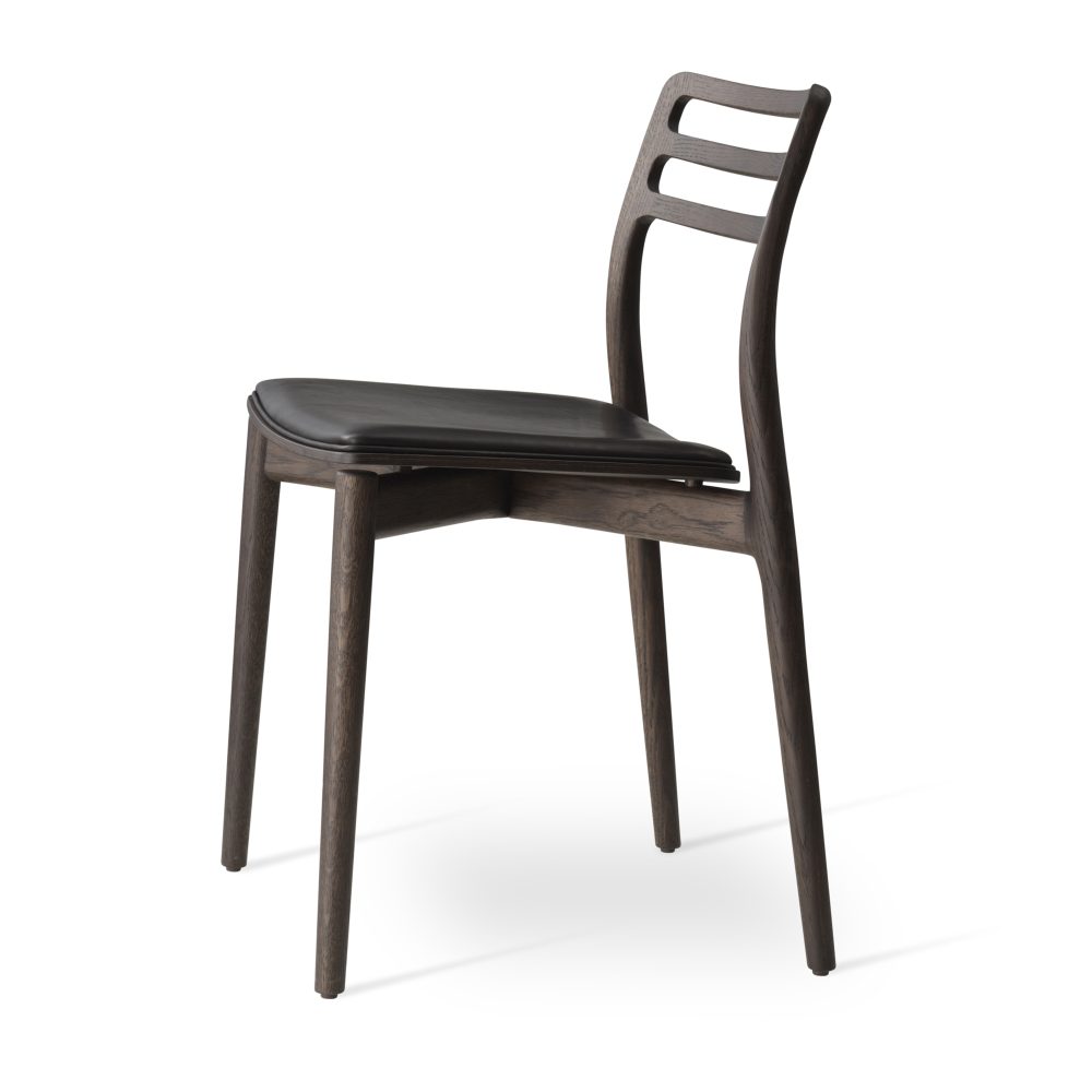 Vipp481 Cabin stol, Dark oak-black leather