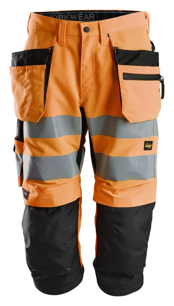 Snickers Workwear 6134 LiteWork Piratbyxa varsel, gul Varsel, Gul