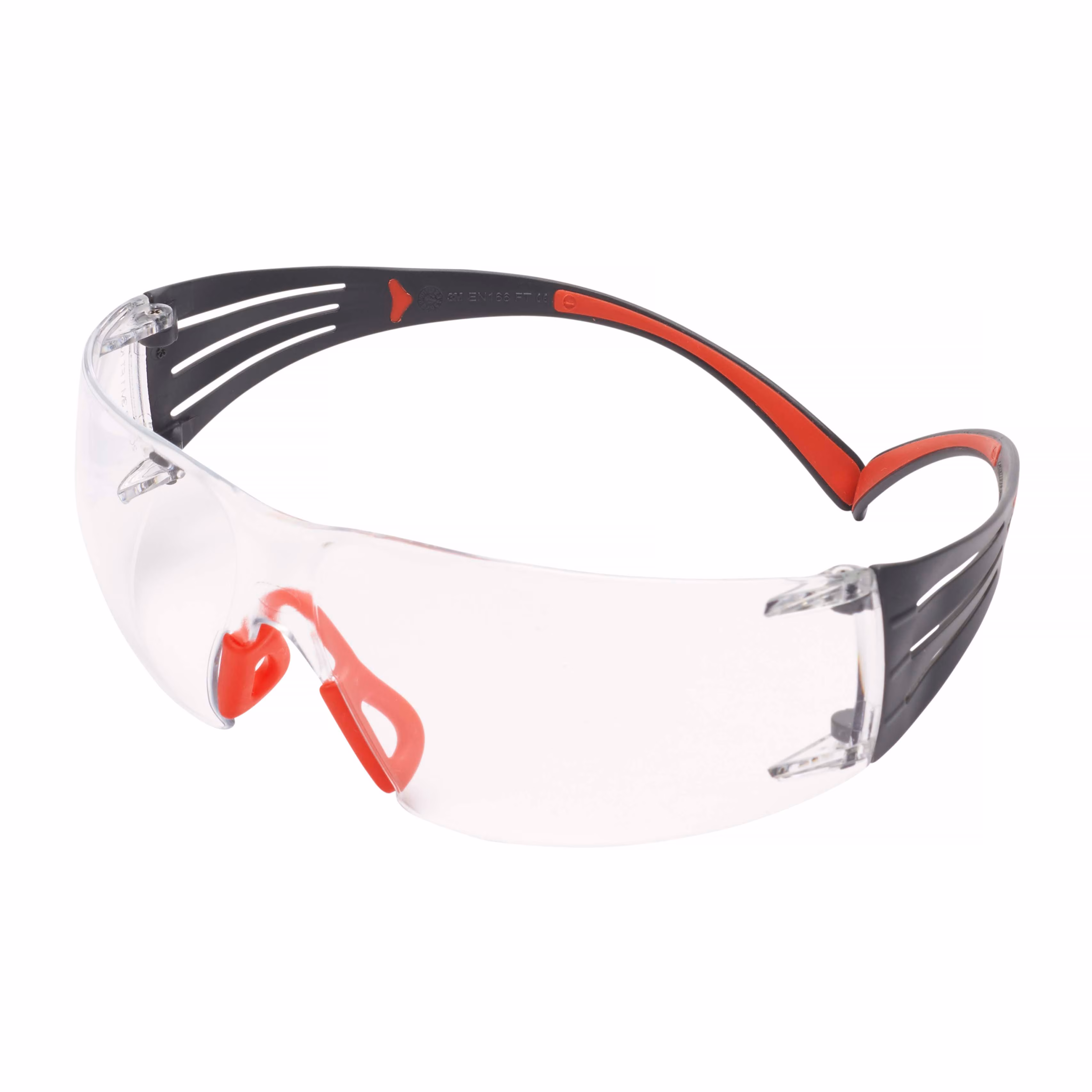 Kjøp 3M Skyddsglasögon SecureFit 400, klar lins med reptålig anti-fog-beläggning, röd/grå båge, SF401SGAF-RED-EU