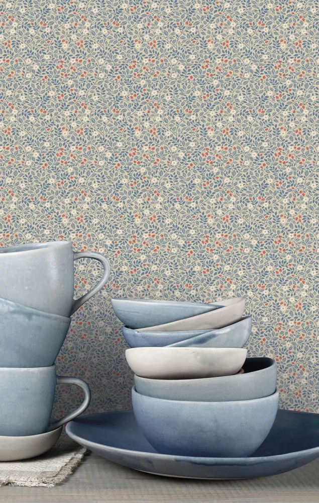 Galerie Wallcoverings Miniatyrer II G68710 Tapet Full Mini Orange/blå/vit/beige