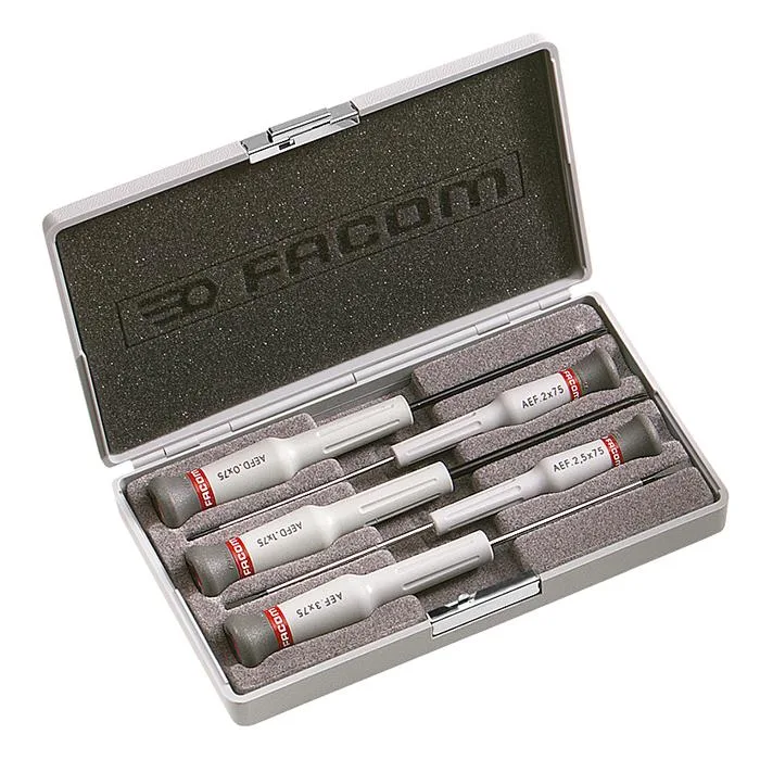 Facom AEF.J5 Skruvmejselsats Micro-Tech, 5 delar