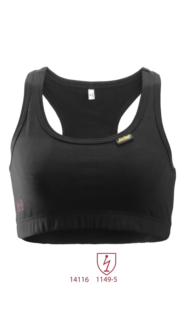 Snickers Workwear 9465 ProtecWork Sport-BH svart, flamskydd XS