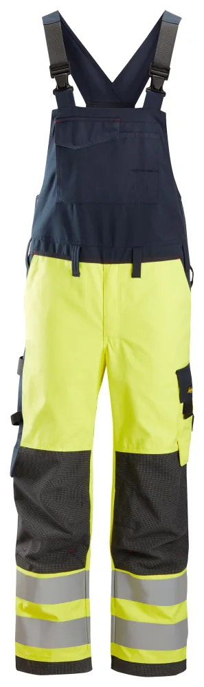 Snickers Workwear 6060 ProtecWork Hängselbyxa varsel, gul/marinblå 44