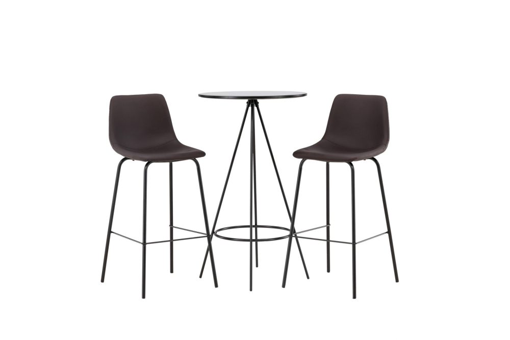 Bistro Matgrupp 60 cm Rund med 2 Alexi stolar