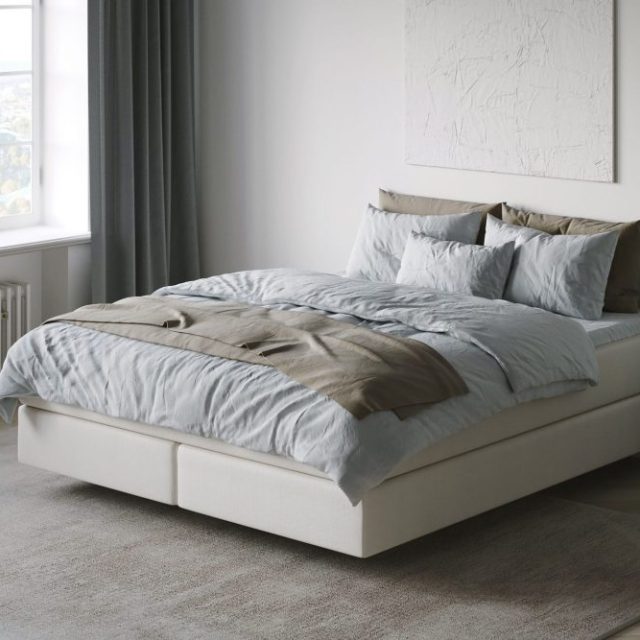 HVILA Premium Kontinentalsäng 180x200 cm med svävande effekt utan bäddmadrass