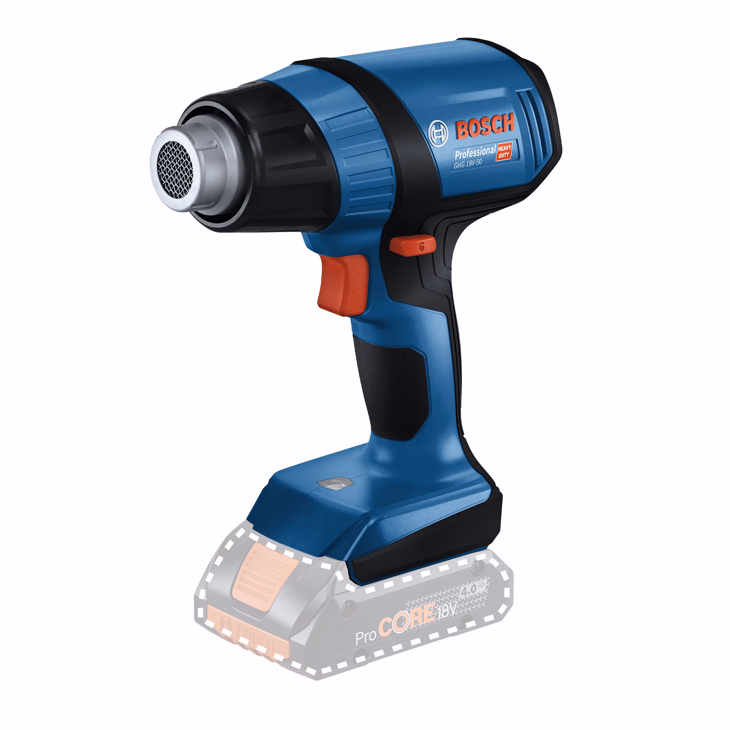 Kjøp Bosch Varmeluftpistol GHG 18V-5, 300-500 °C, 175 l/min, uten batteri & lader.