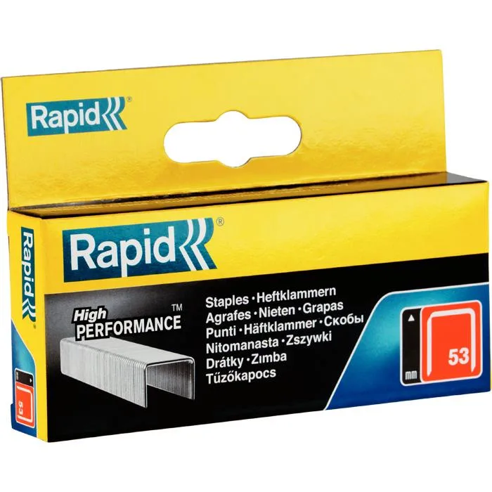 Rapid Nr 53 Fintrådsklammer Stål 2500-pack 8 mm