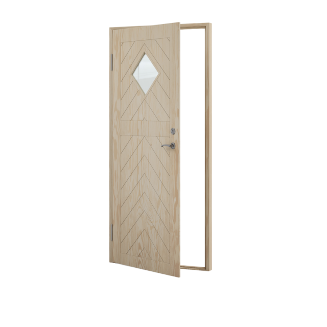 KALLFÖRRÅDSDÖRR 80X190 H CELLO FISKBEN OBEHANDLAD