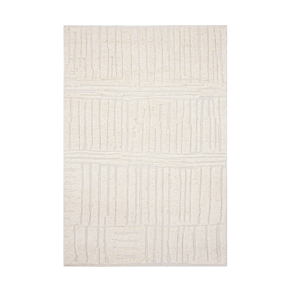 Sandnes ullmatta, White, 170x240 cm