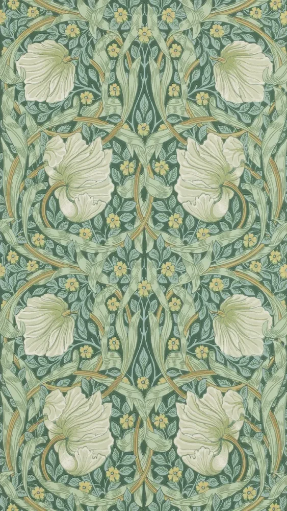 Morris & Co - Pimpernel Privet/Slate The Craftsman Wallpapers