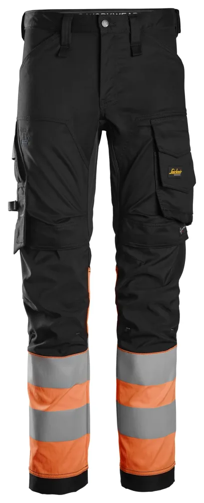 Snickers Workwear 6334 Arbetsbyxa svart/Hi-Vis gul Svart/Hi-Vis Gul