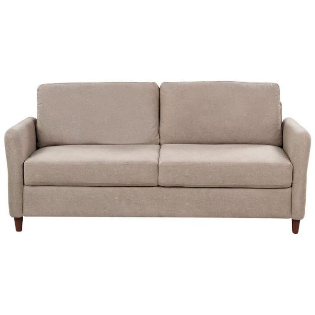 3-sitssoffa Mare Beige, mörkt trä