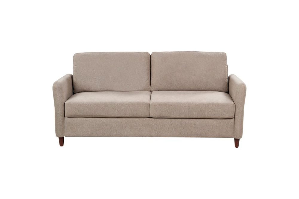 3-sitssoffa Mare Beige, mörkt trä