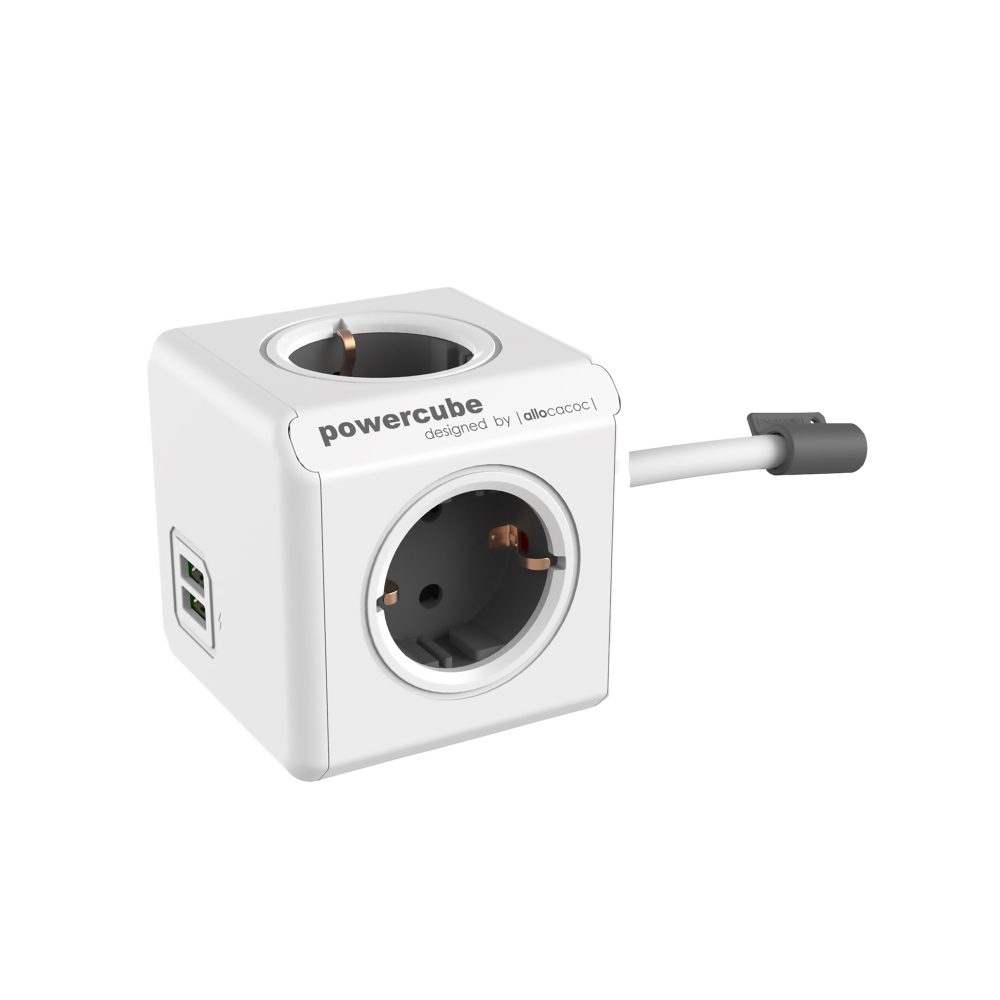 Kjøp Allocacoc Grenuttak PowerCube, 4-veis, Jordet