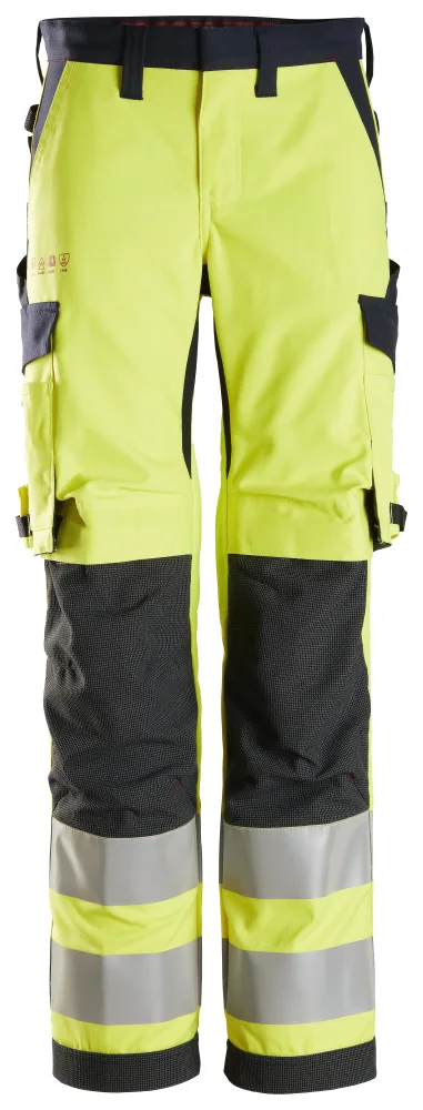 Snickers Workwear 6760 ProtecWork Arbetsbyxa varsel, gul 88
