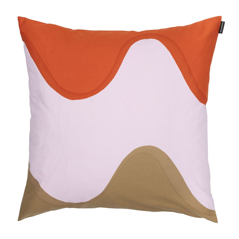 Lokki kuddfodral 50x50 cm, Röd-brun-grön