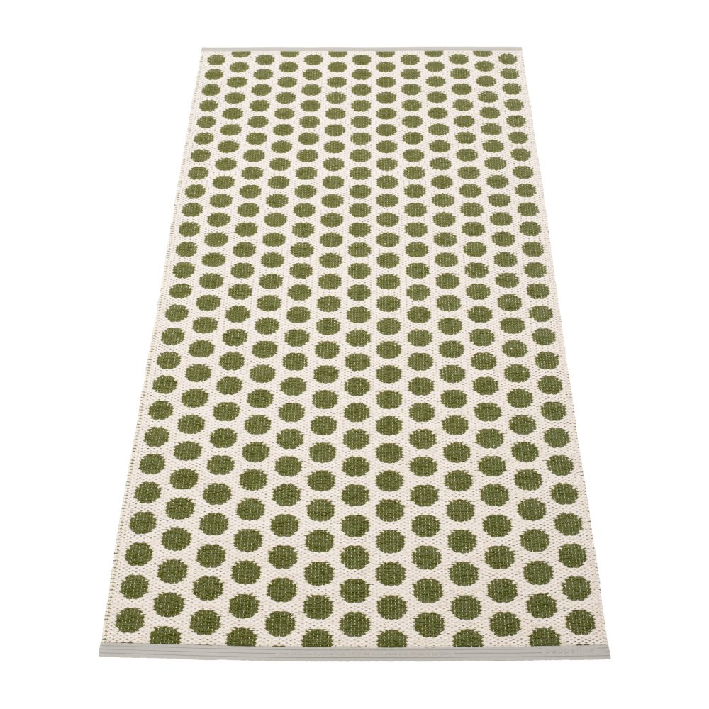 Noa gångmatta, Dark olive-vanilla, 70x150 cm