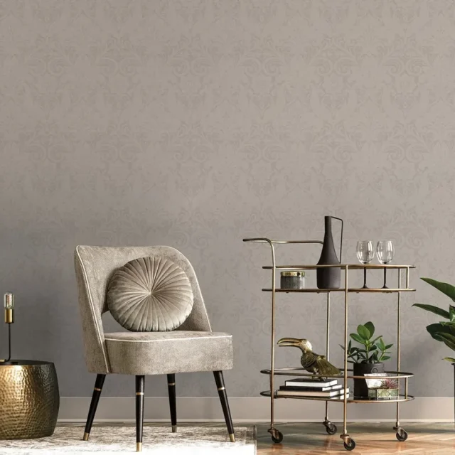 Galerie Wallcoverings Off the Wall LB25171 Tapet Damask Sauvage Beige