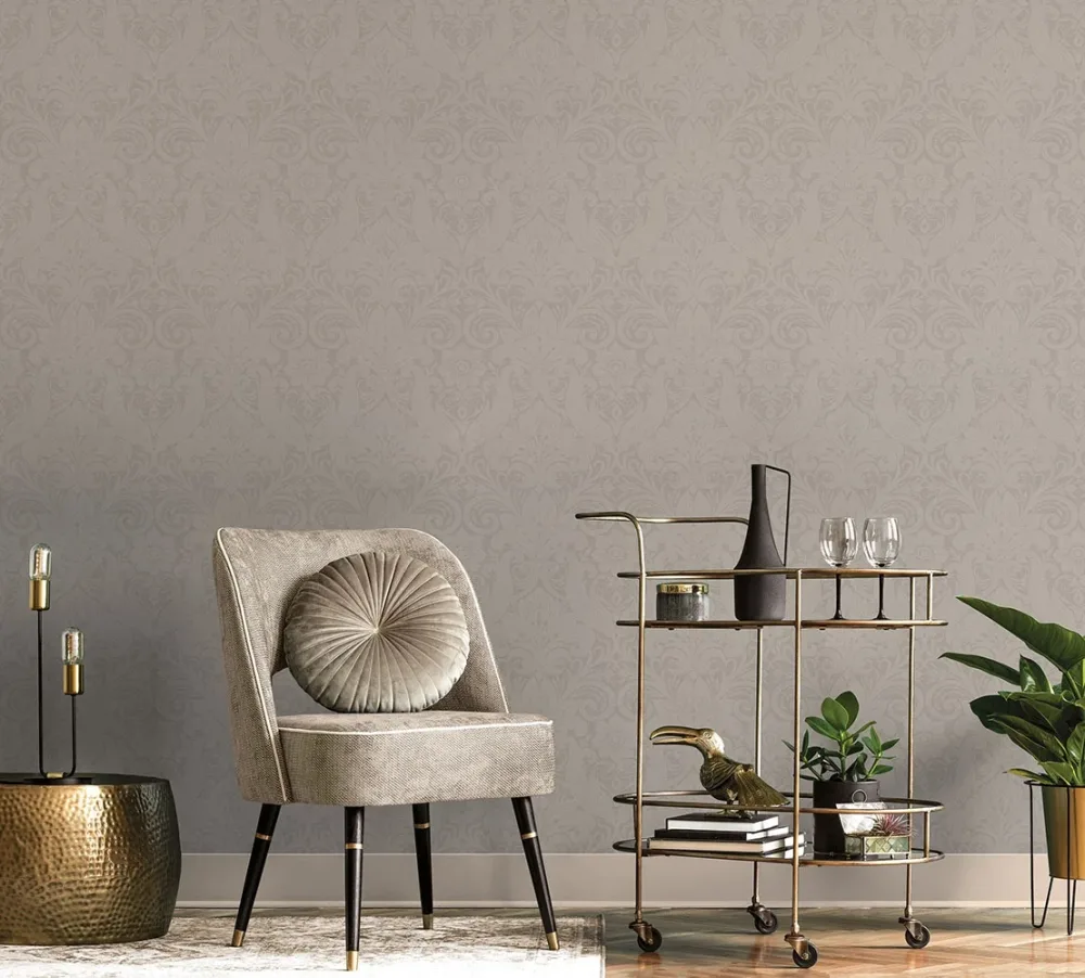 Galerie Wallcoverings Off the Wall LB25171 Tapet Damask Sauvage Beige