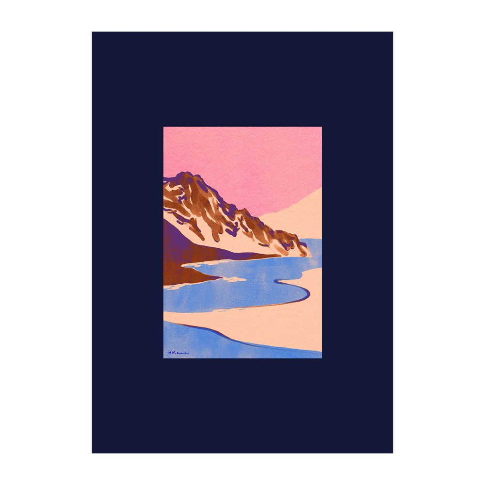 Blue Landscape poster, 30x40 cm