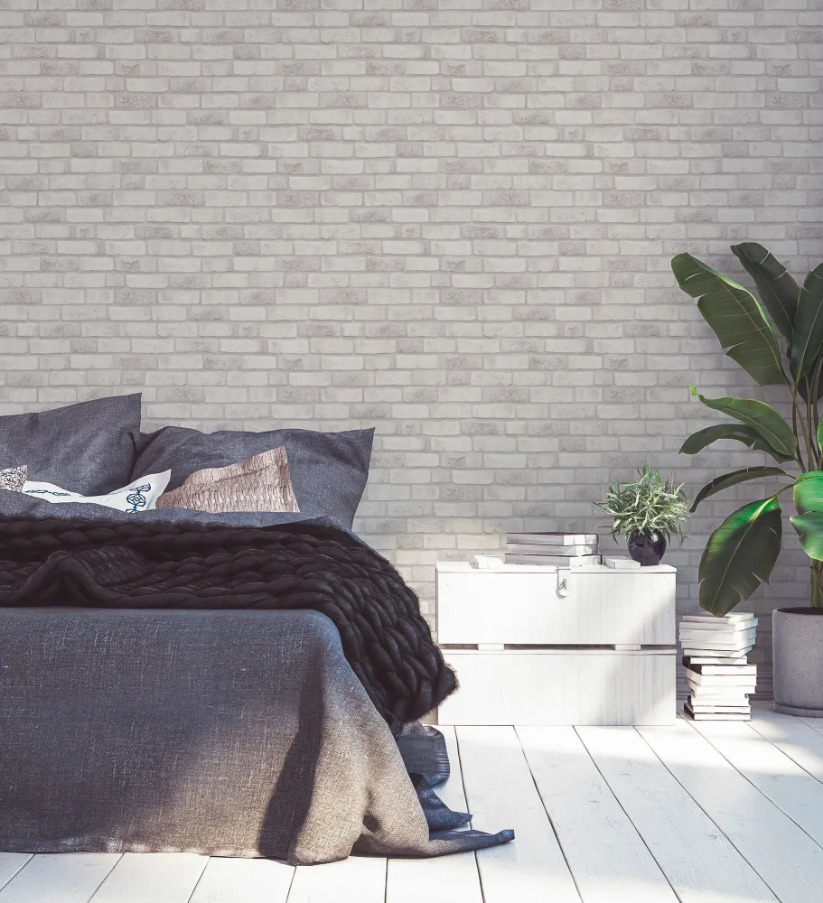 Living Walls Best of Wood´n Stone III T8123 Tapet Vit/grå