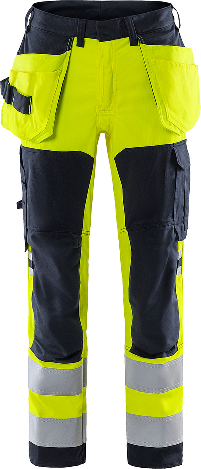 STRETCHBYXA FLAM KL2 2167 ATHF VARSELGUL/MARINBLÅ STL C146