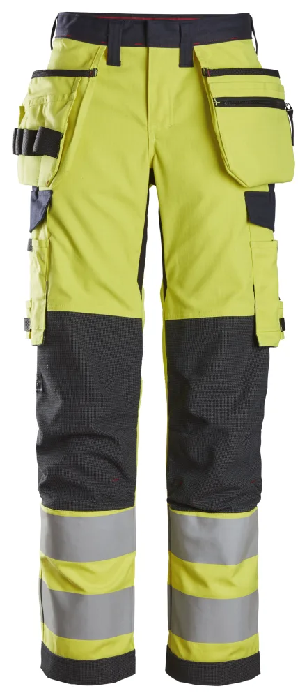 Snickers Workwear 6797 ProtecWork Arbetsbyxa varsel, gul/marinblå, med stretch 18