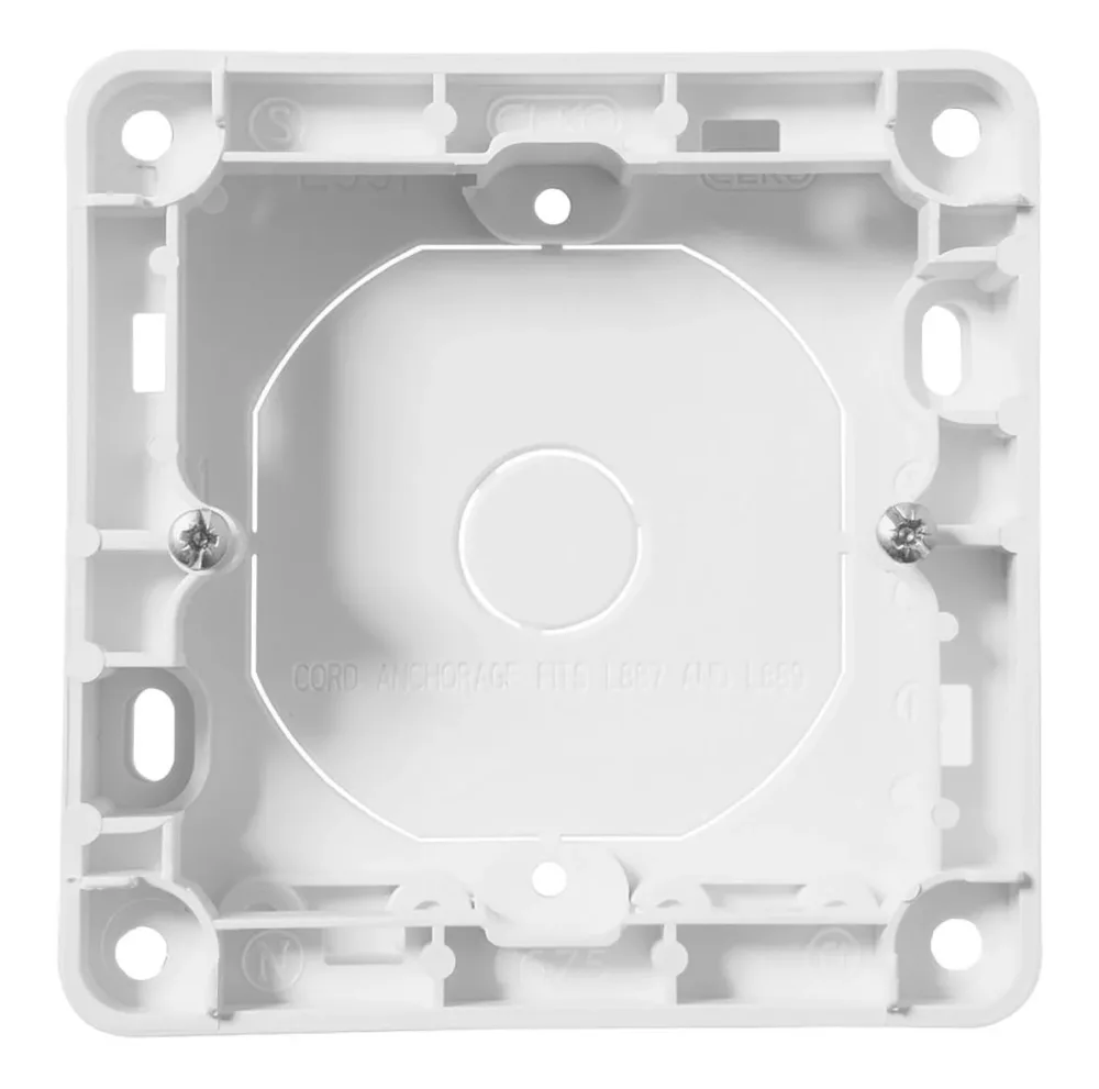 Elko EKO30187 Förhöjningsram renvit, apparatdjup 20 mm 1-fack, apparatens höjd 84 mm